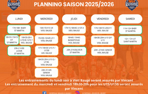 Les plannings 2025/2026 sont arrivés !