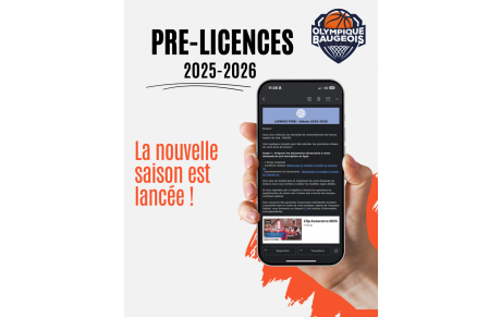 C’est parti pour la saison 2025-2026 : les mails de pré-licences sont envoyés !